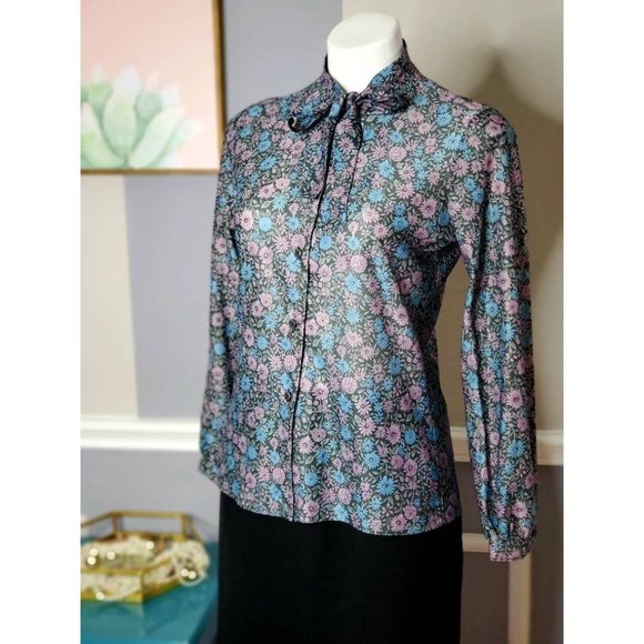 70s Button Up, Vintage Button Up Blouse, Romanian - Picture 5 of 5